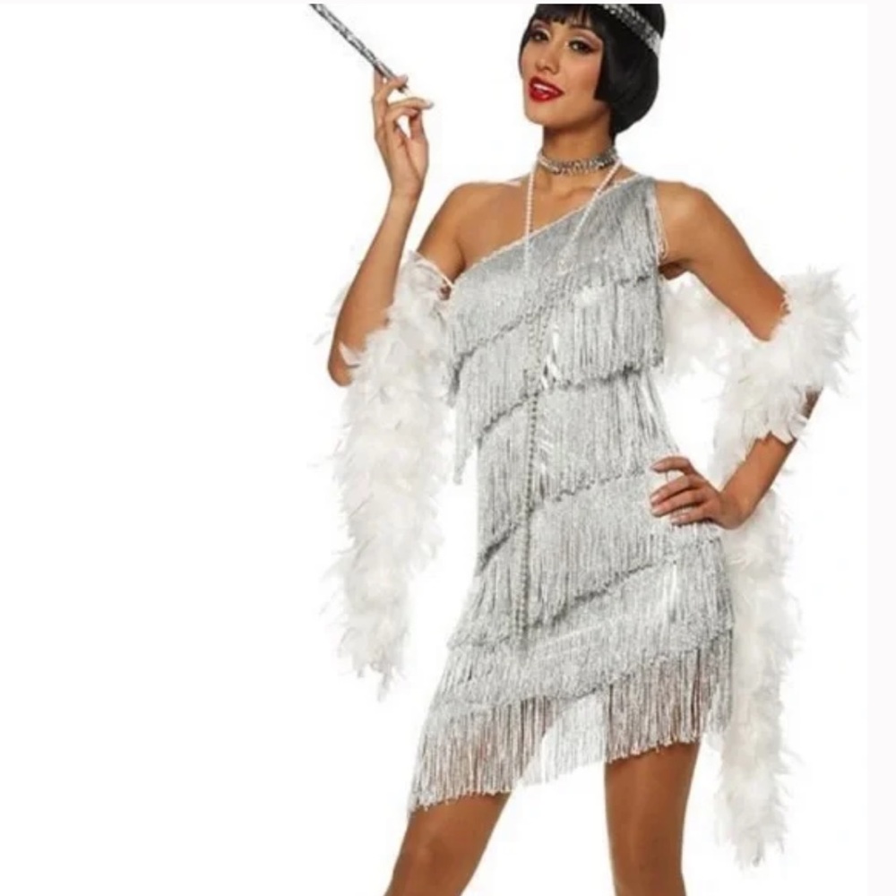 Goddessey Flapper 40’s Fringe Costume Size 8-10